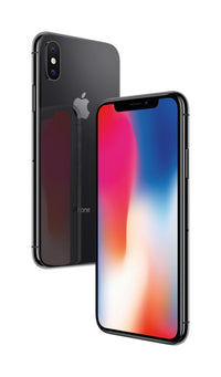 Apple iPhone X Refurbished – Excellent Grade - Space Grey - Front and Back on Angle