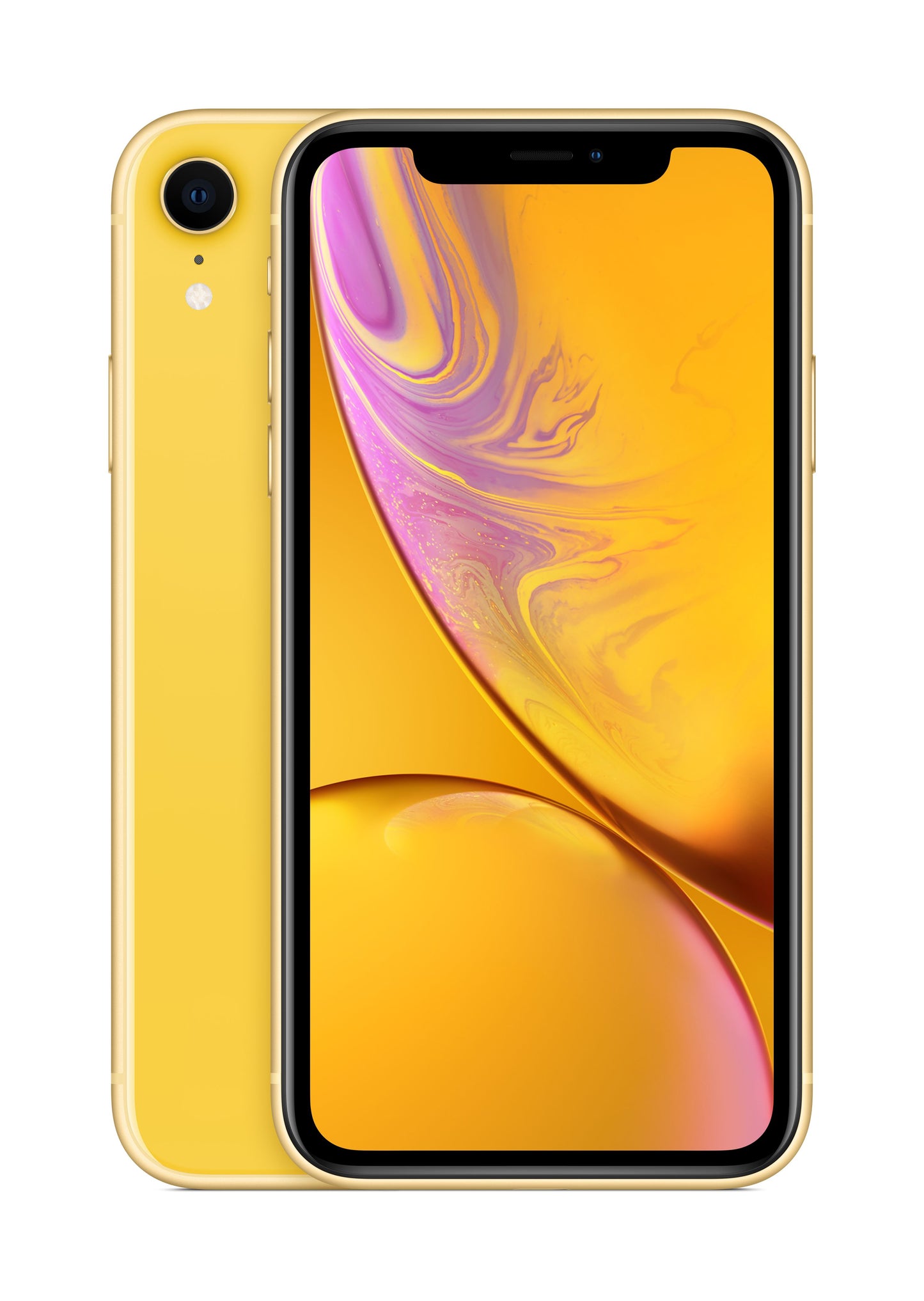 Apple iPhone XR Refurbished – Excellent Grade - Yellow - Front and Back