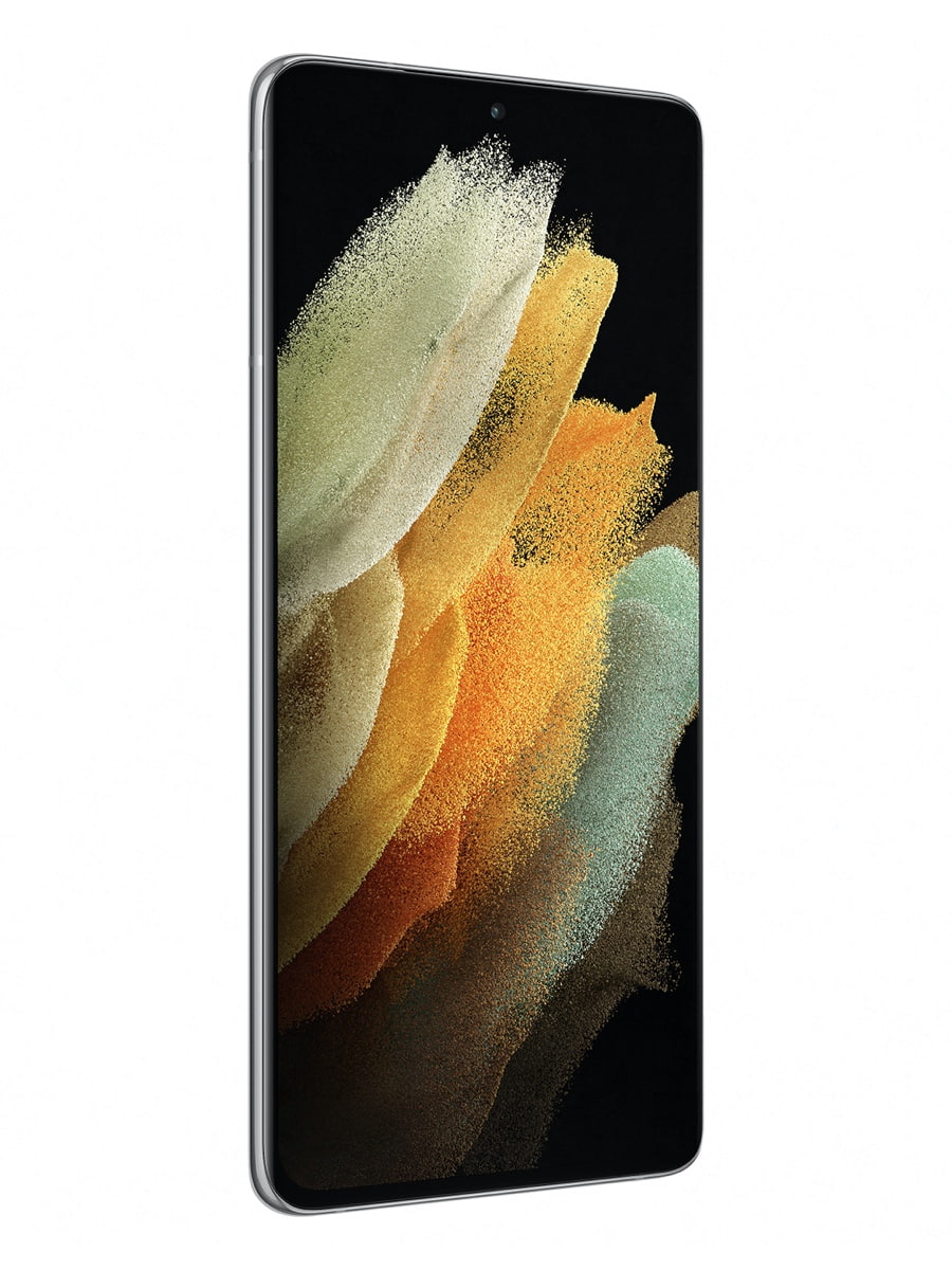 Samsung Galaxy S21 Ultra 5G Refurbished – Excellent Grade – Phantom Black – Front Side Angle